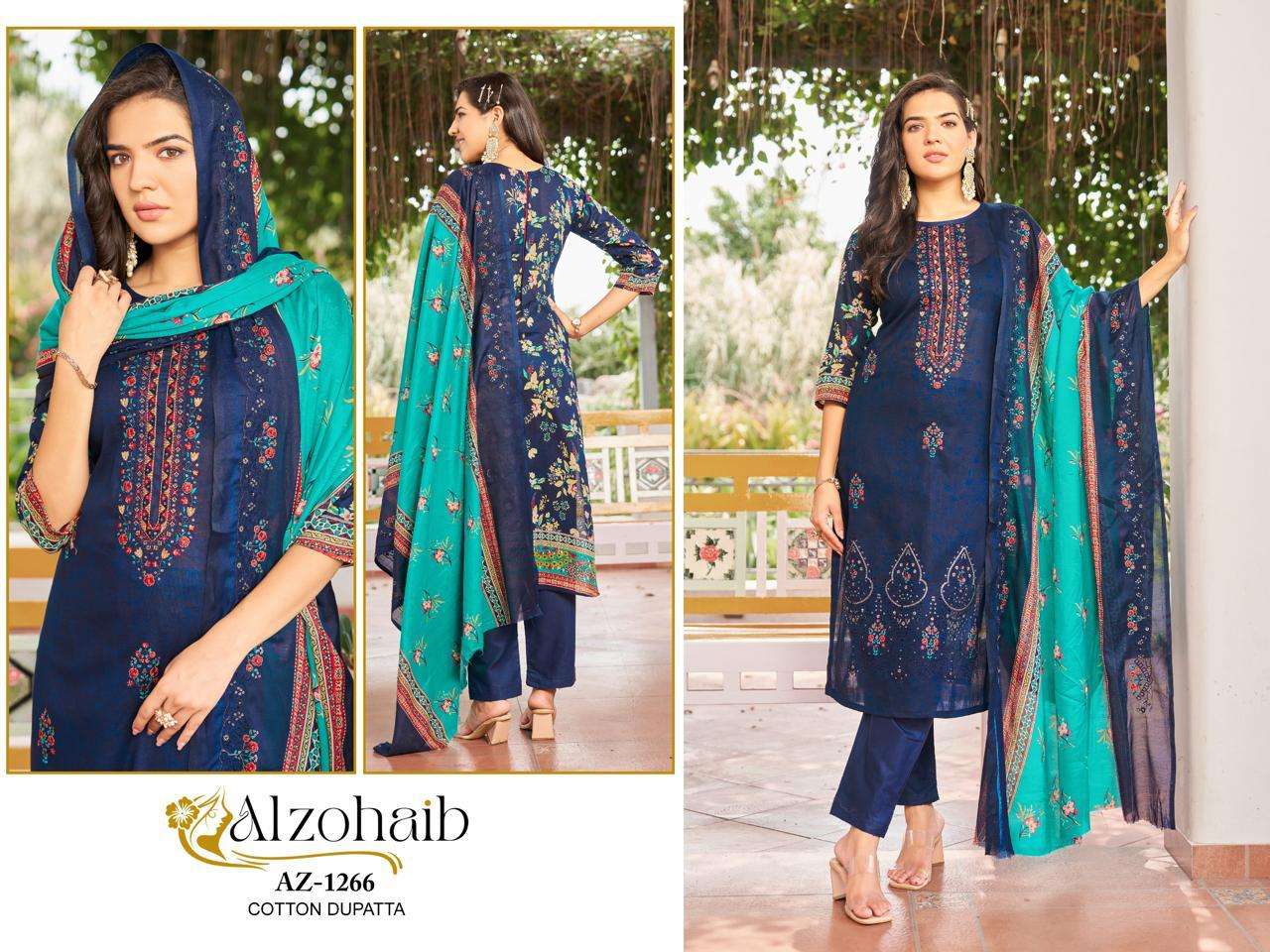 AL ZOHAIB MAHIMA NX COTTON EMBRODERY DESIGNER WORKS SUIT