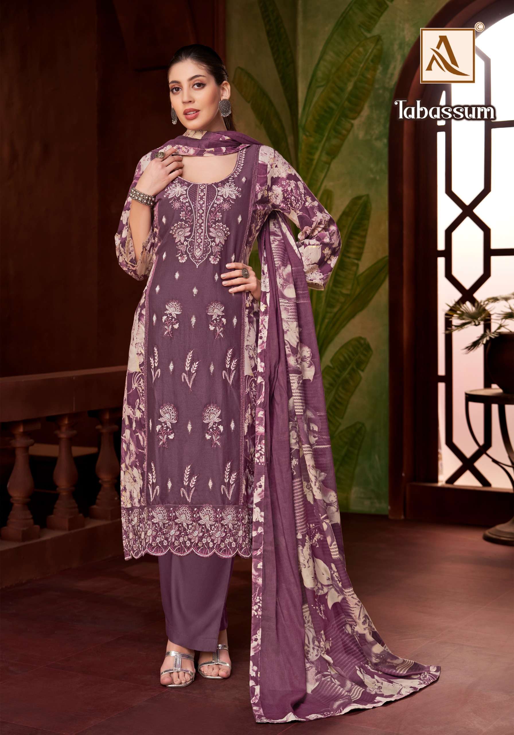 ALOK SUITS TABASSUM COTTON PRINT WITH FANCY EMBROIDERY WORK SUIT
