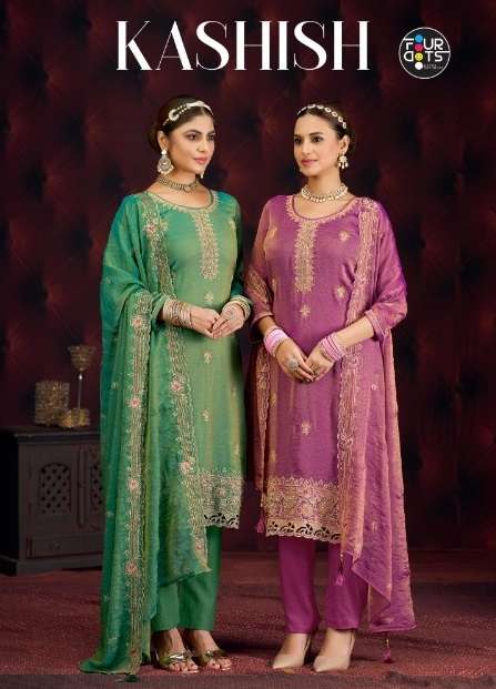 FOURDOTS KASHISH SILK WITH HEAVY EMBROIDERY DESIGNER WORK SUIT
