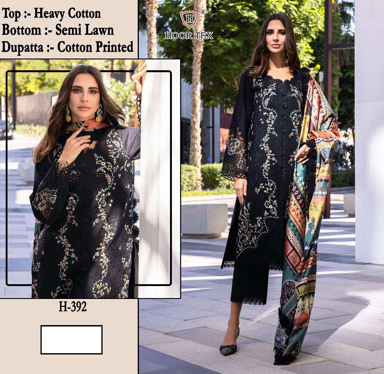 HOOR TEX DESIGN NO - H 392 HEAVY COTTON READYMADE PAKISTANI SUIT 