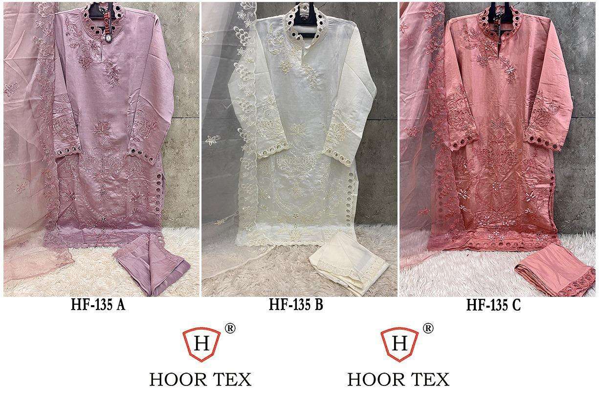 HOOR TEX DESIGN NO - HF 135 A-C VISCOSE SILK CUT WORK PAKISTANI READYMADE SALWAR SUIT 
