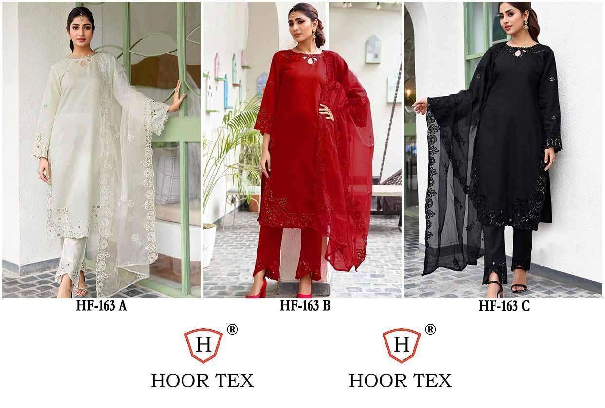 HOOR TEX DESIGN NO - HF 163 A-C CRISTAL VISCOSE READYMADE PAKISTANI SUIT 