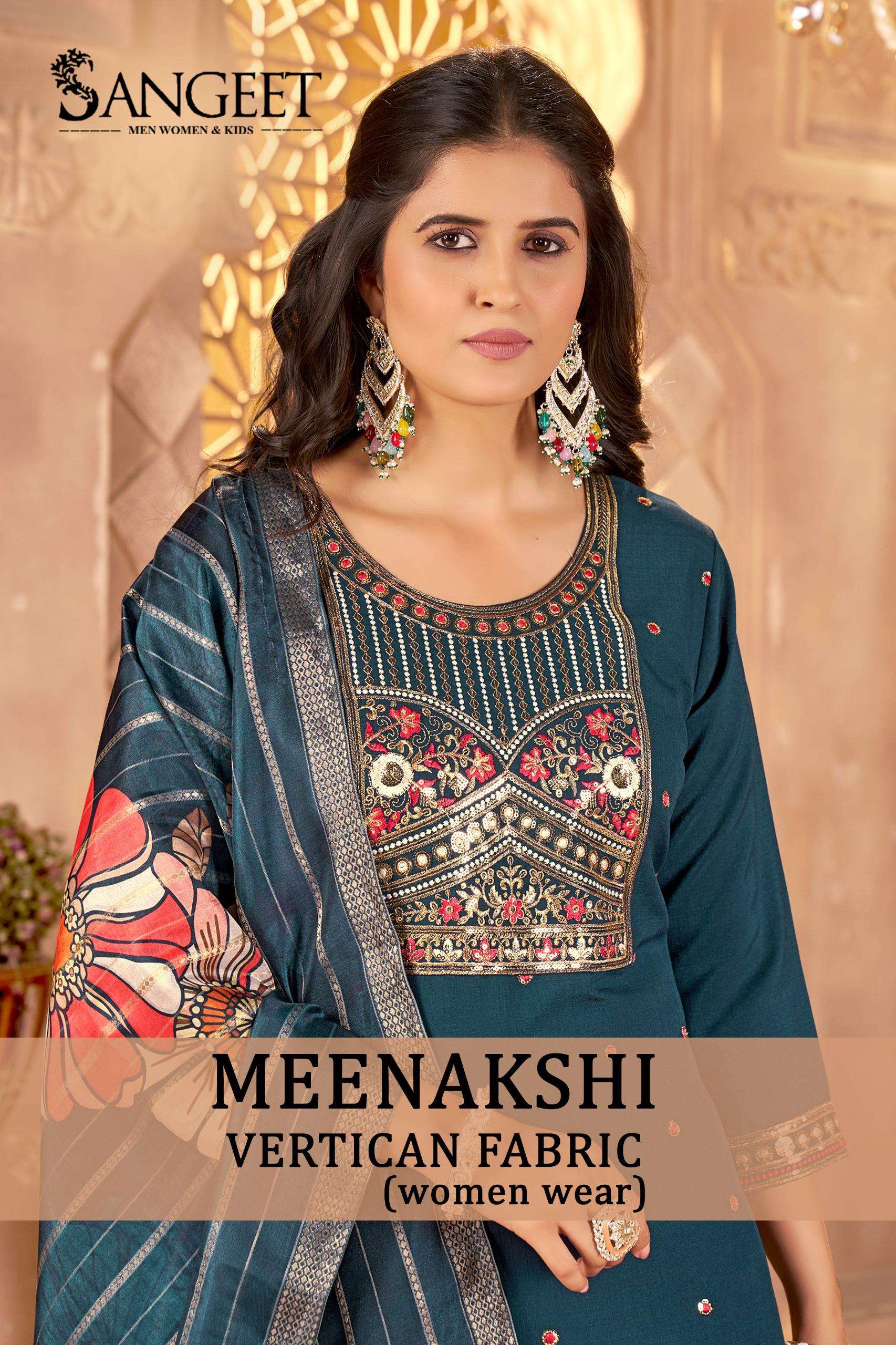 SANGEET MEENAKSHI FANCY EMBROIDERY WORK LADIES 3PCS COLLECTION 