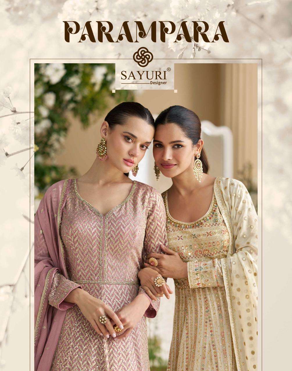 SAYURI DESIGNER PARAMPARA GEROGETTE HEAVY DESIGNER GOWN DRESS