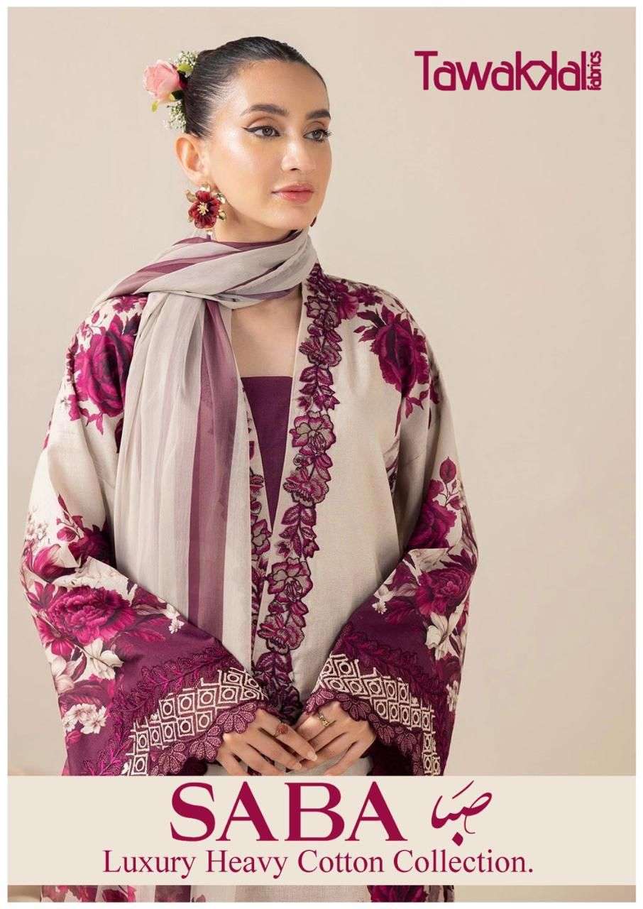 TAWAKKAL FABRICS SABA LUXURY HEAVY  COTTON COLLECTION