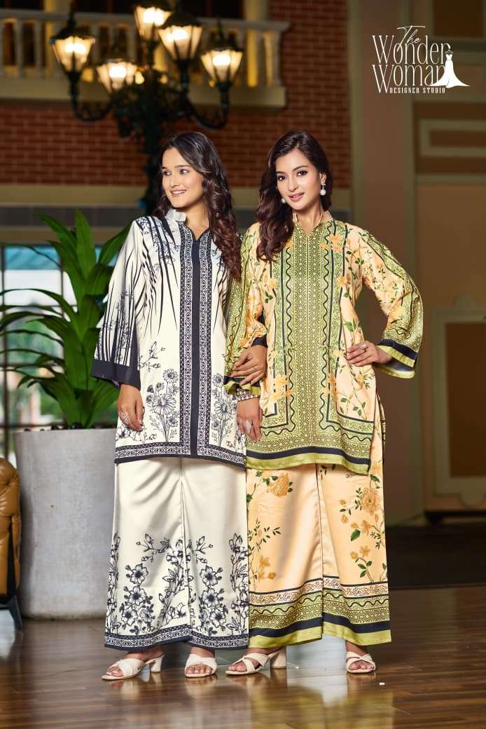 THE WONDER WOMAN DESIGNER STUDIO W 2103 & 2104 KURTI WITH BOTTOM PAIR 