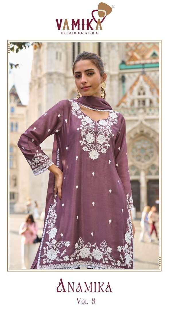 VAMIKA ANAMIKA VOL 3 HEAVY DESIGNER WORK PARTY WEAR SHARARA SUIT