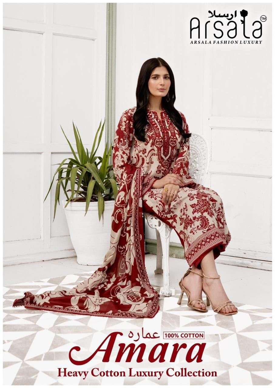 ARSALA FASHION AMARA HEAVY COTTON LUXURY COLLECTION LAWN COTTON SUIT
