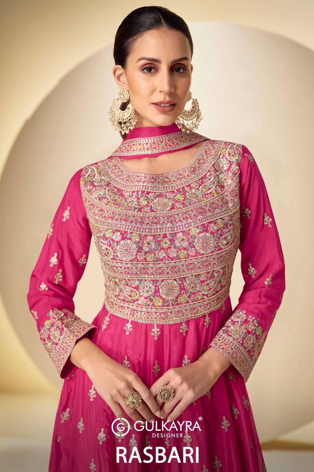 GULKAYRA DESIGNER RASBARI HEAVY EMBROIDERED DESIGNER PARTY WEAR SUIT