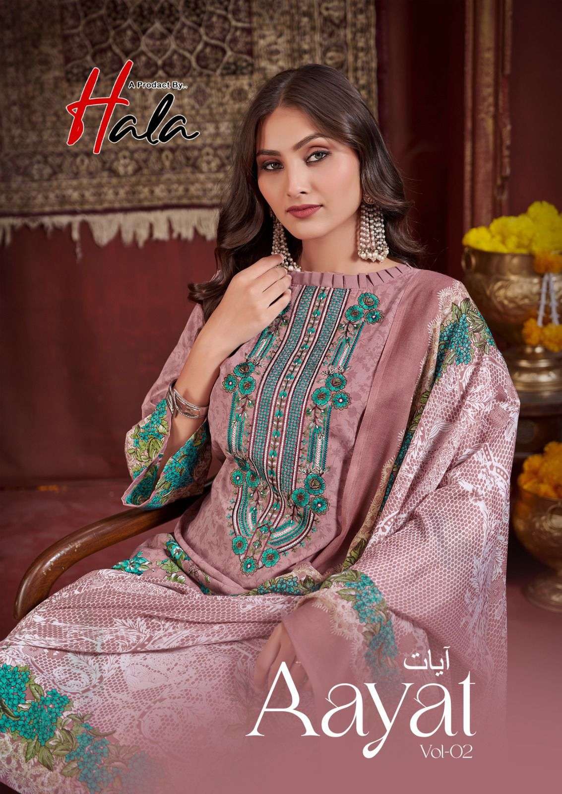 HALA AAYAT VOL 2 COTTON DIGITAL STYLE PRINT DRESS 