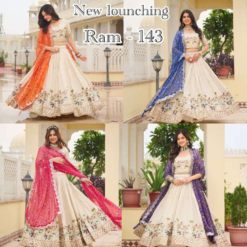 RAM 143 SILK DESIGNER FESTIVE WEAR LEHENGA CHOLI 