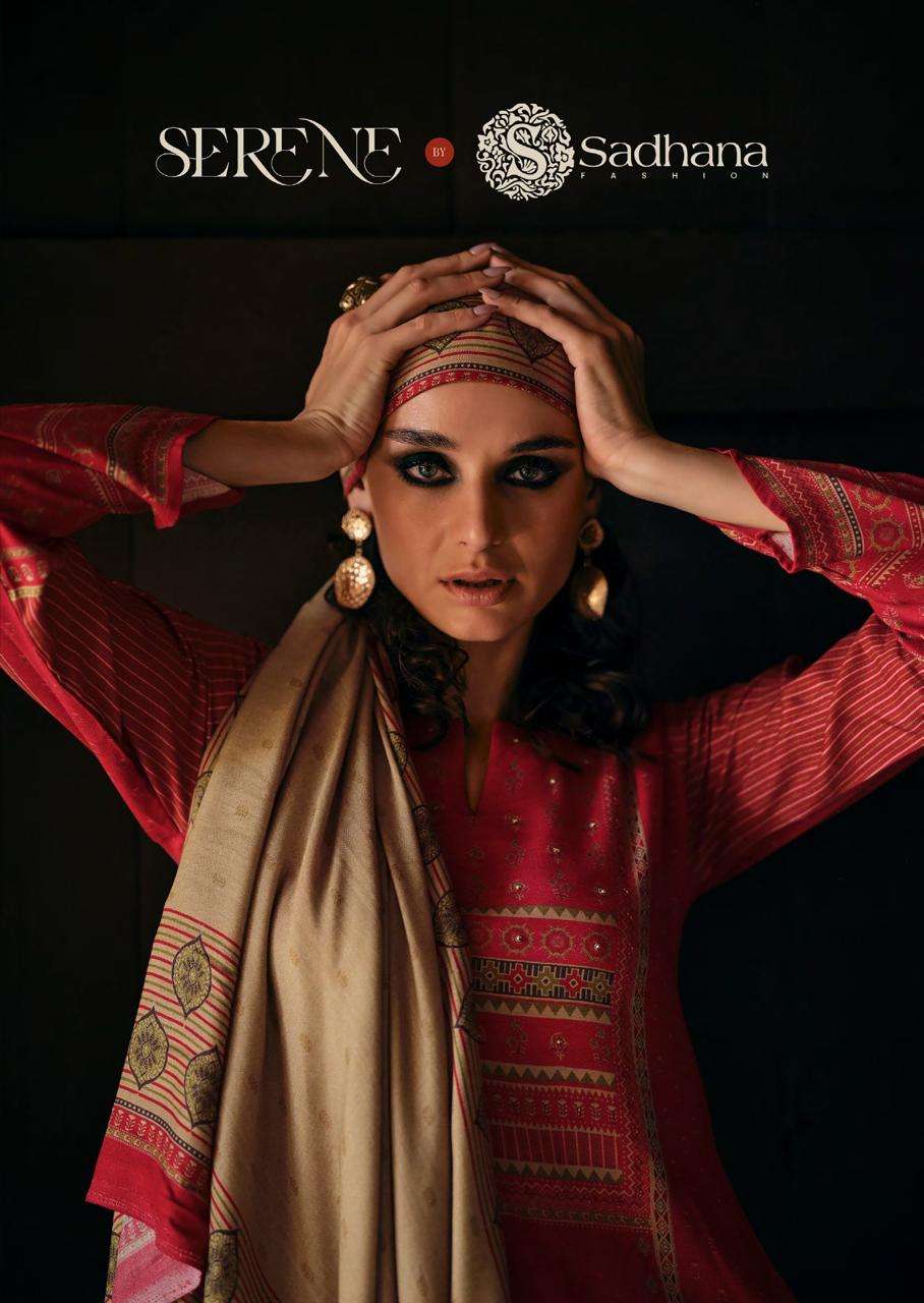 SADHANA FASHION SERENE PASHMINA DIGITAL PRINT WITH FANCY WORK SUIT