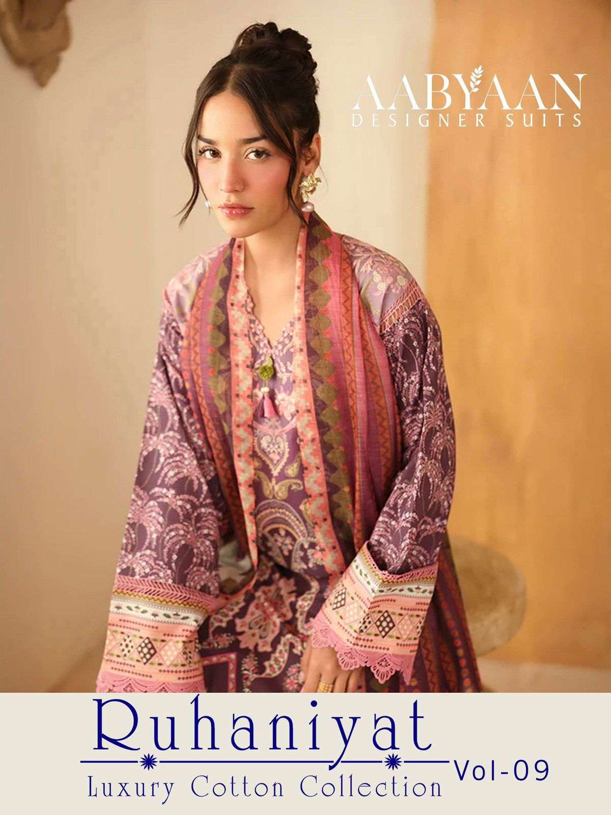 AABYAAN DESIGNER SUIT RUHANIYAT VOL 9 COTTON DIGITAL PRINT SALWAR SUIT