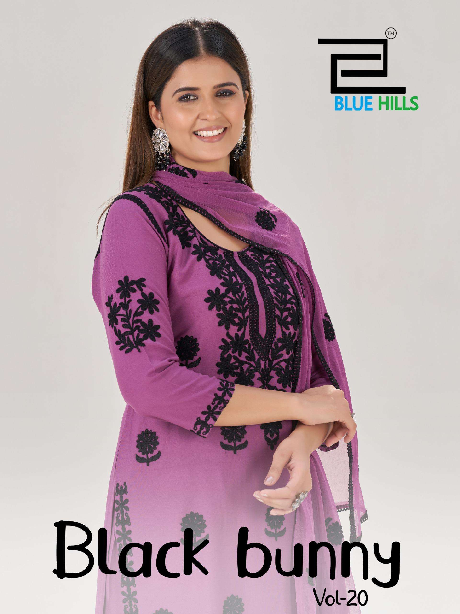 BLUE HILLS BLACK BUNNY VOL 20 RAYON FANCY WORKS 3PCS SET 