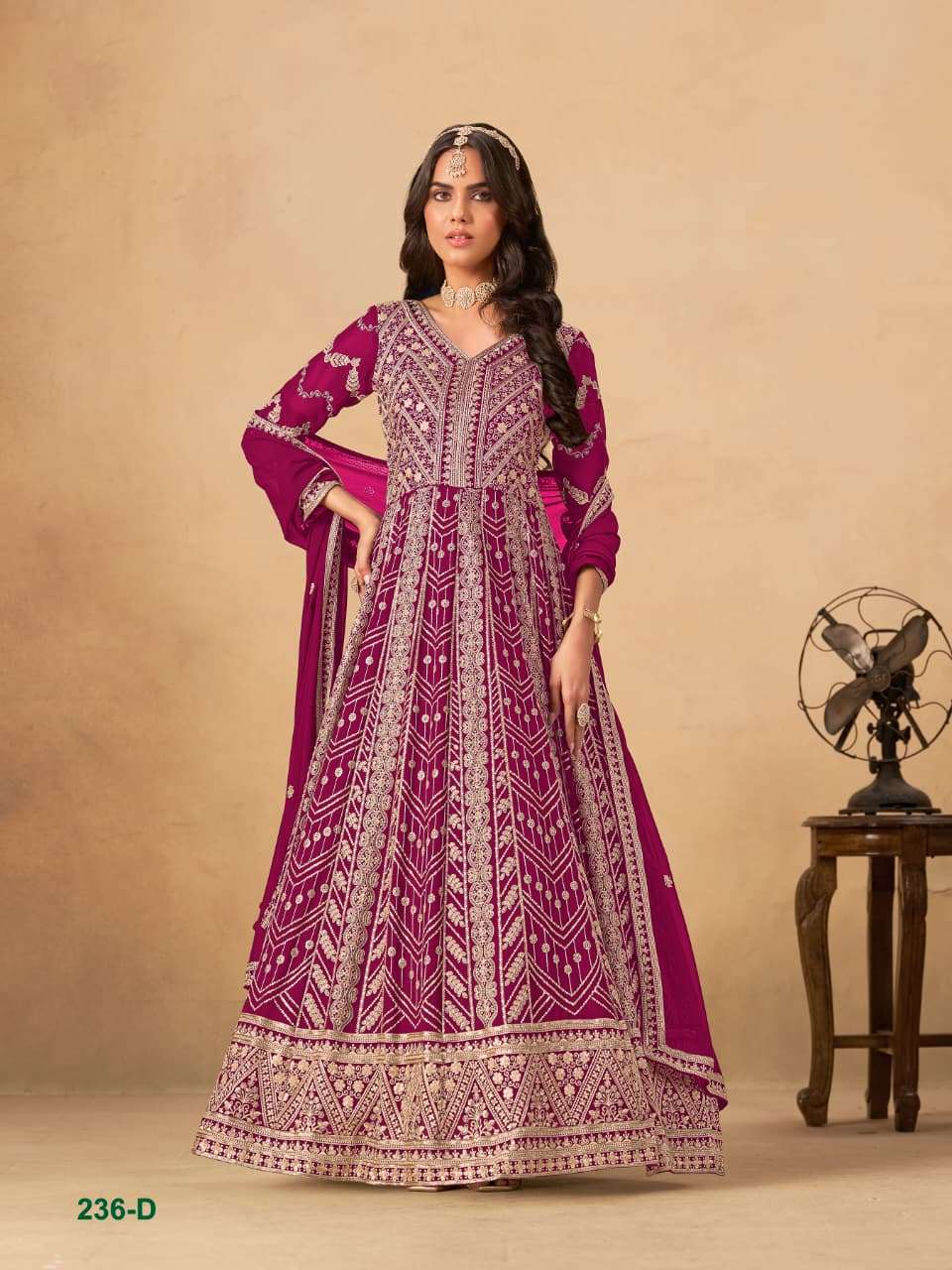 DANI CREATION AANAYA VOL 236 GEORGETTE DESIGNER HEAVY PARTY WEAR GOWN DRESS 