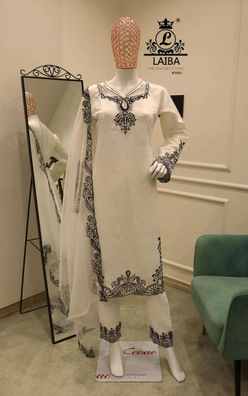 LAIBA THE DESIGNER STUDIO D NO #7093 VISCOSE DESIGNER READY MADE LADIES SUIT