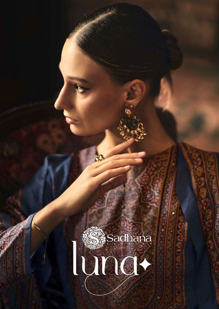 SADHANA FASHION LUNA PASHMINA DIGITAL PRINT WITH FANCY WORK SUIT