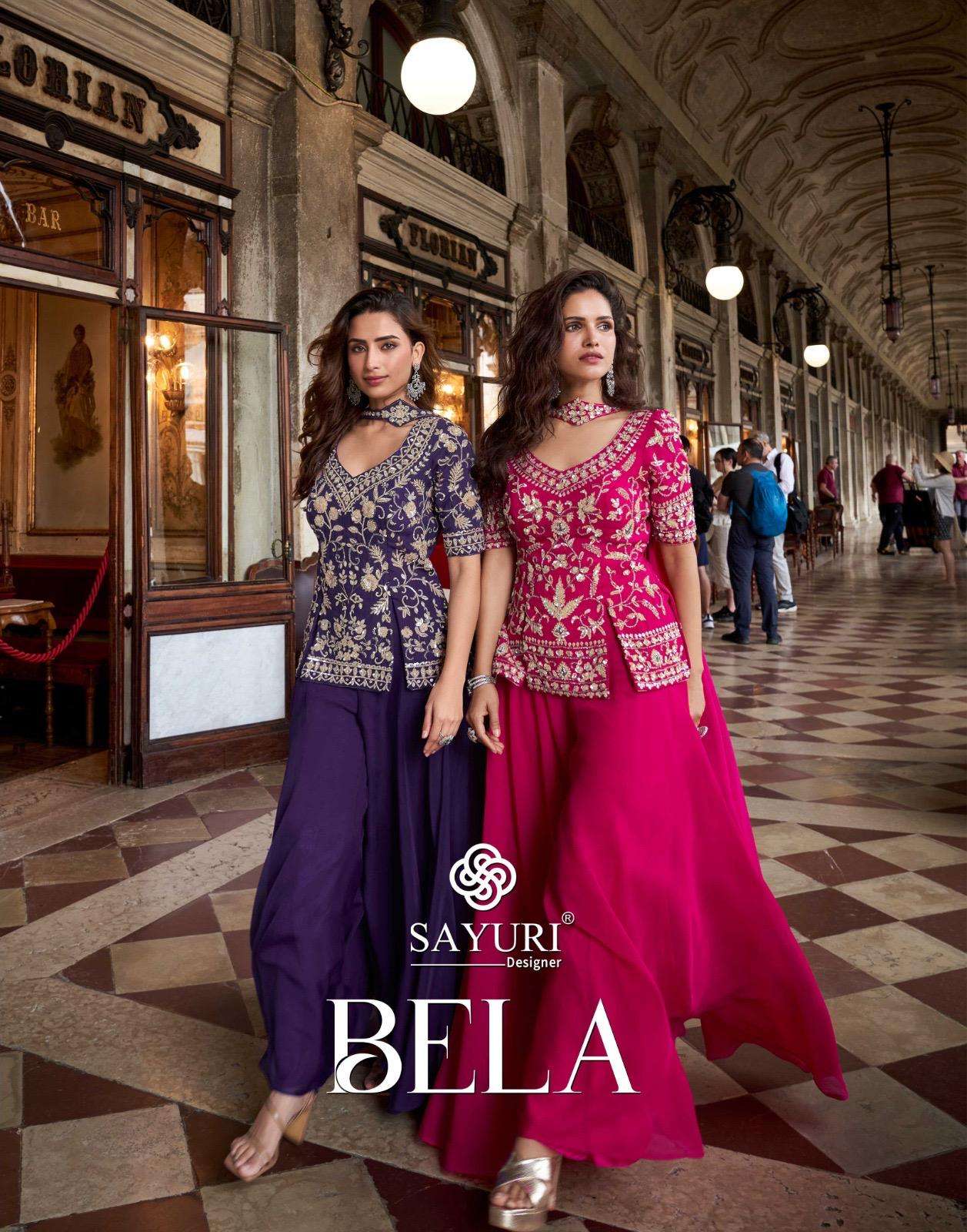 SAYURI DESIGNER BELA ORGANZA SILK HEAVY DESIGNER WEDDING WEAR SUIT