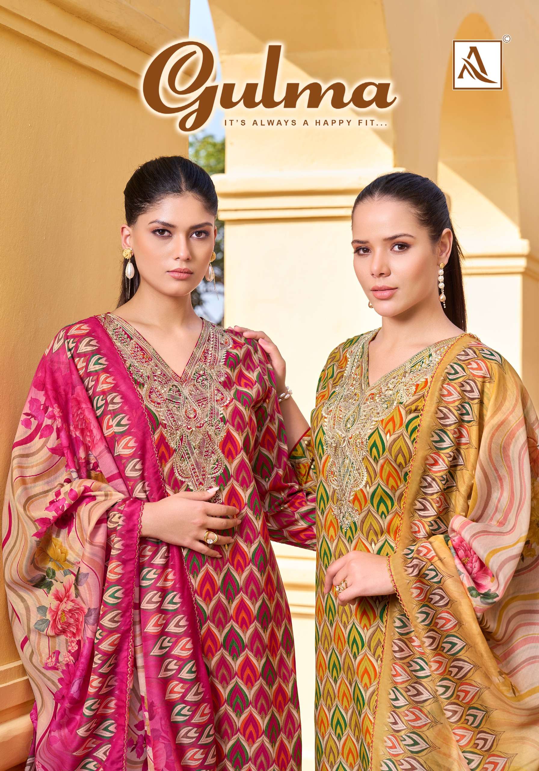 ALOK SUITS GULMA VISCOSE PRINT WITH EMBROIDERY WORK SUIT