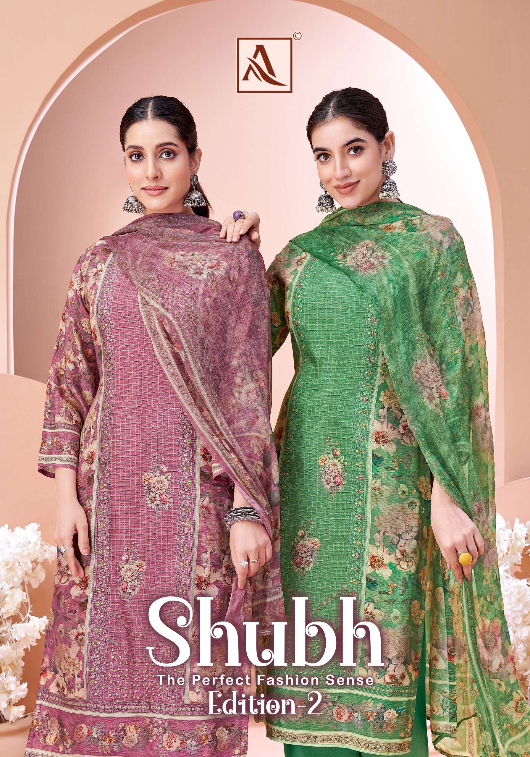 ALOK SUITS SHUBH EDITION 2 MUSLIN DIGITAL PRINT WITH HAND WORK SUIT