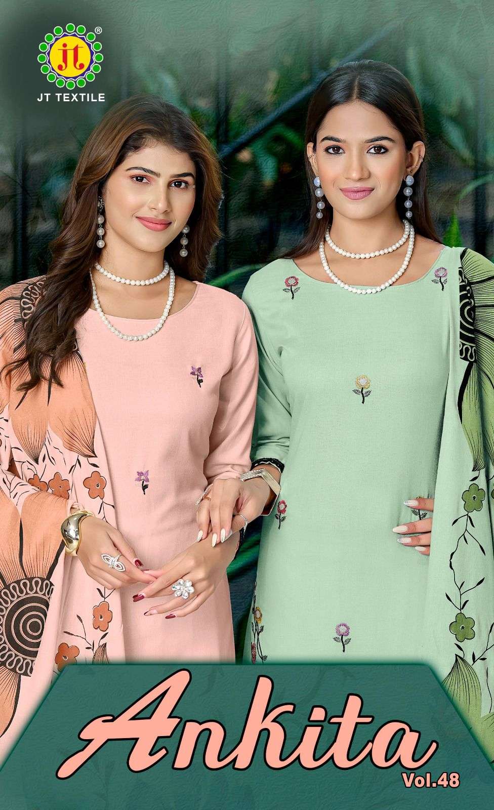 ANKITA VOL 48 RAYON PRINT WITH FANCY EMBROIDERY WORK SUIT
