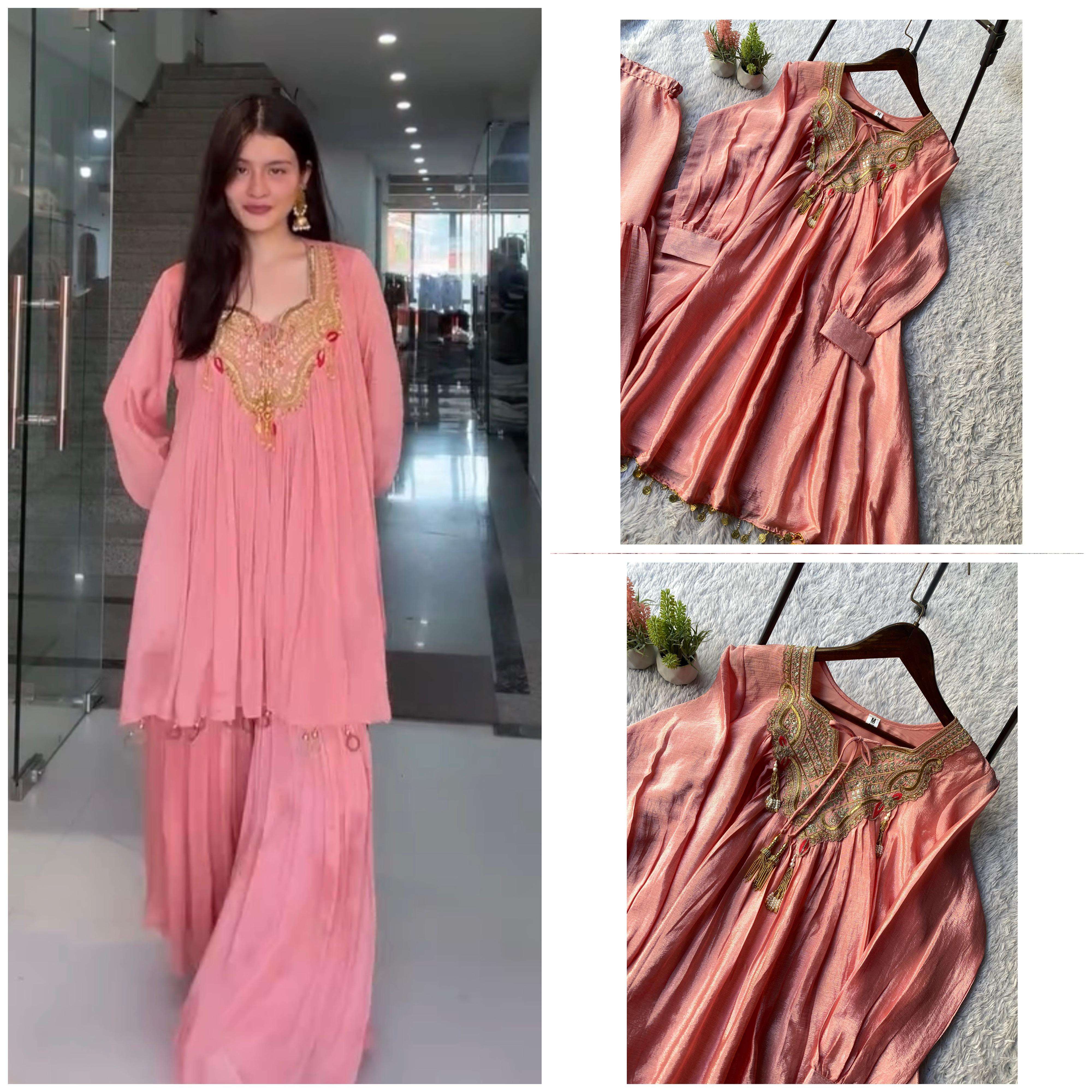 BE 434 FANCY PREETY LOOK DESIGNER LADIES KURTI WITH BOTTOM PAIR 