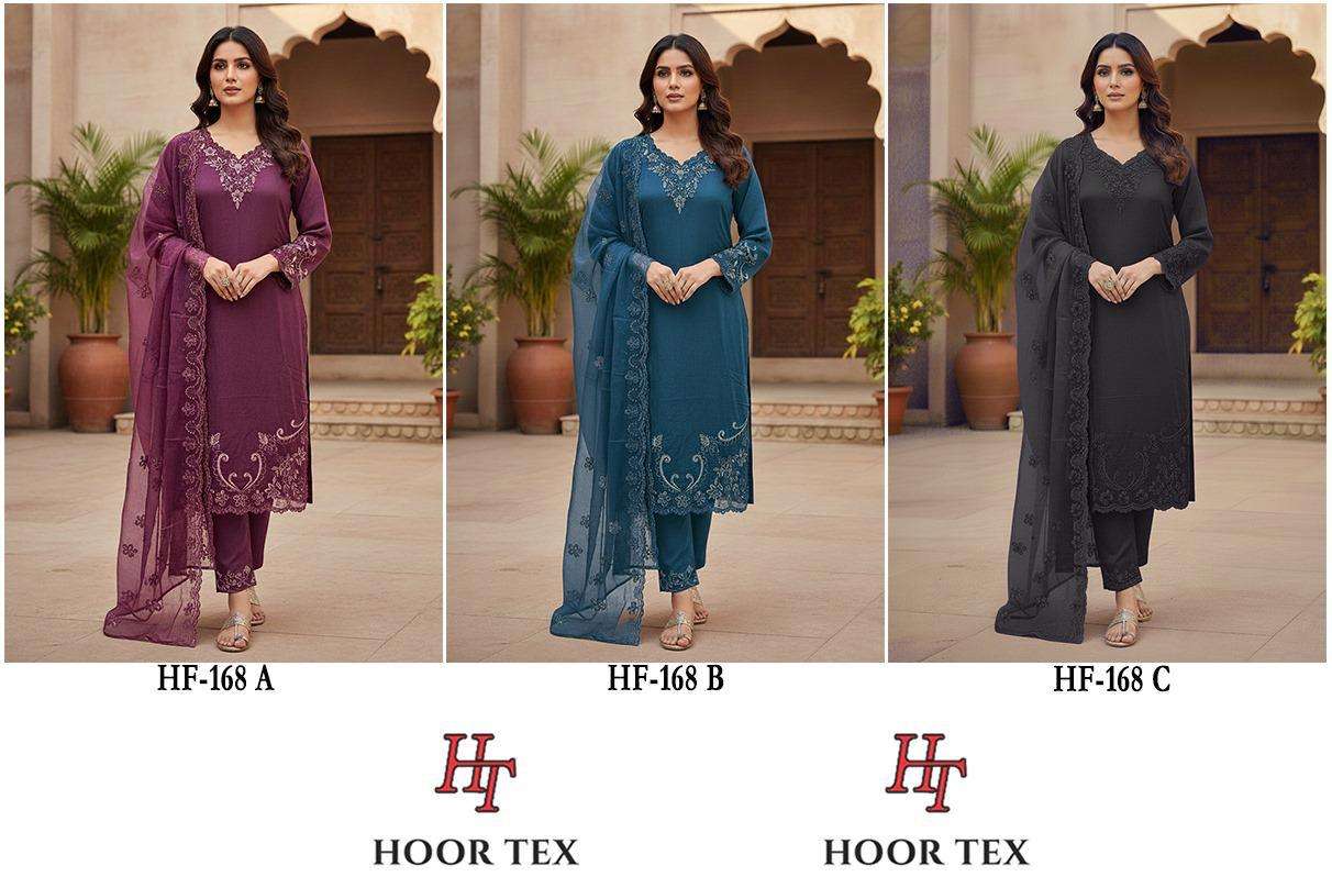 HOOR TEX DESIGN NO - HF 168 A-C CRISTAL VISCOSE READYMADE PAKISTANI SUIT