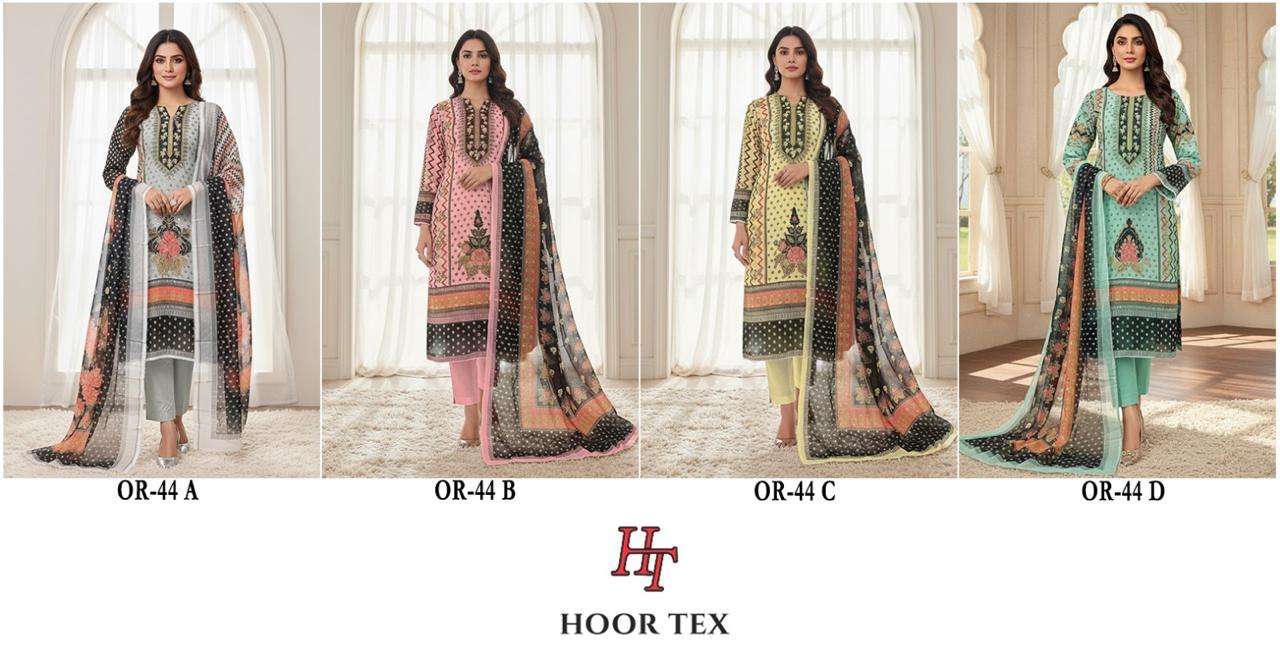 HOOR TEX DESIGN NO - OR 44 ORGANZA PRINT READYMADE PAKISTANI SUIT