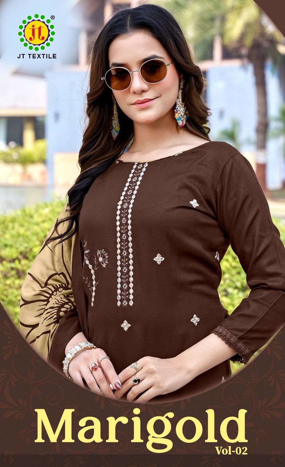 JT MARIGOLD VOL 2 RAYON FANCY WORKS LADIES SALWAR SUIT