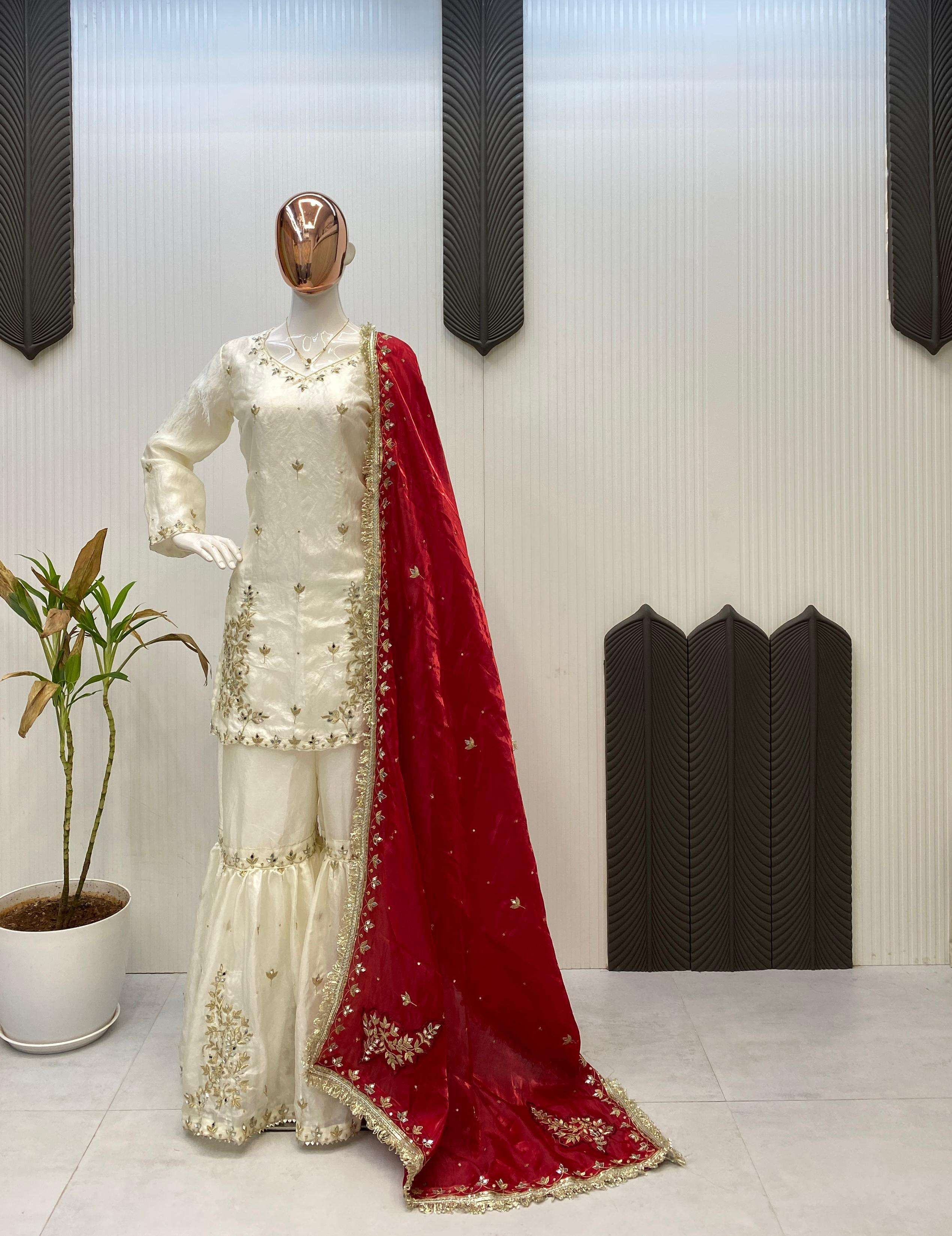 LG 1985 BEAUTIFUL DESIGNER LOOK PARTY WEAR LADIES SHARARA SUIT