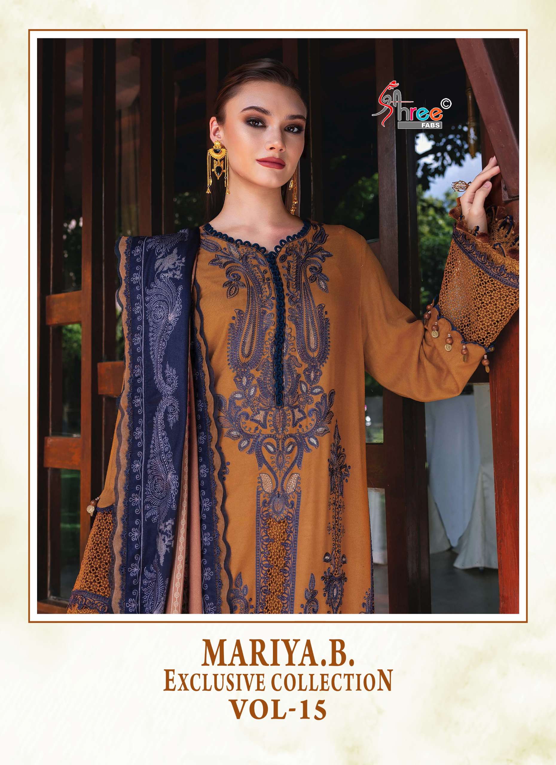SHREE FABS MARIA B EXCLUSIVE COLLECTION VOL 15 RAYON DESIGNER WORK SUIT
