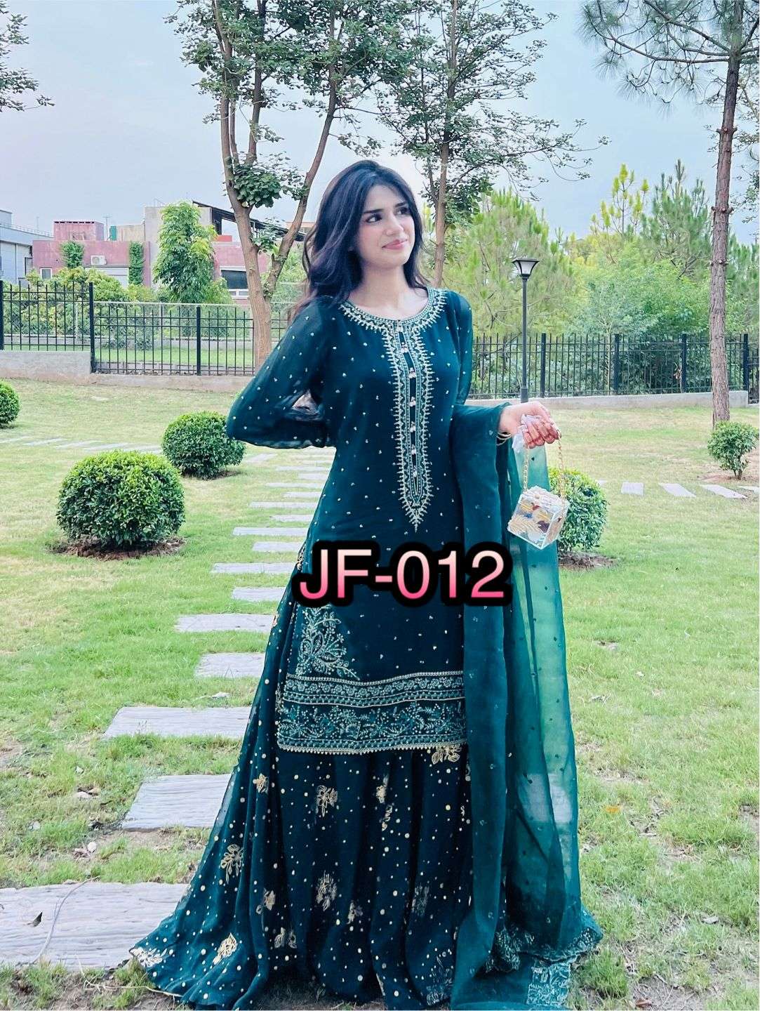 JF 012 GEORGETTE DESIGNER FESTIVE WEAR LADIES SUIT