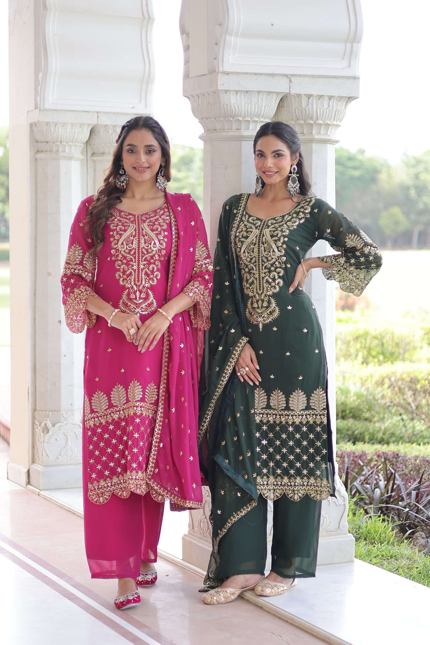 KA 1219 GEORGETTE DESIGNER PARTY WEAR LADIES SUIT