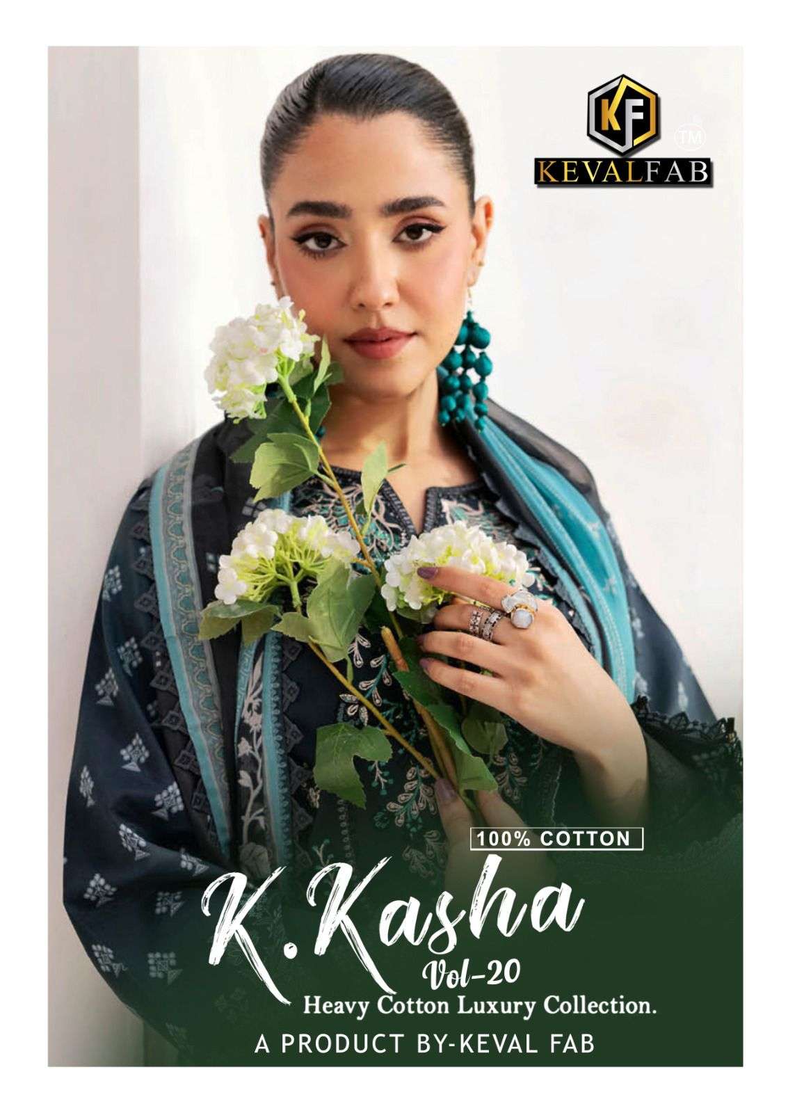 KEVAL FAB K KASHA VOL 20 COTTON DIGITAL STYLE PRINTS SALWAR SUIT