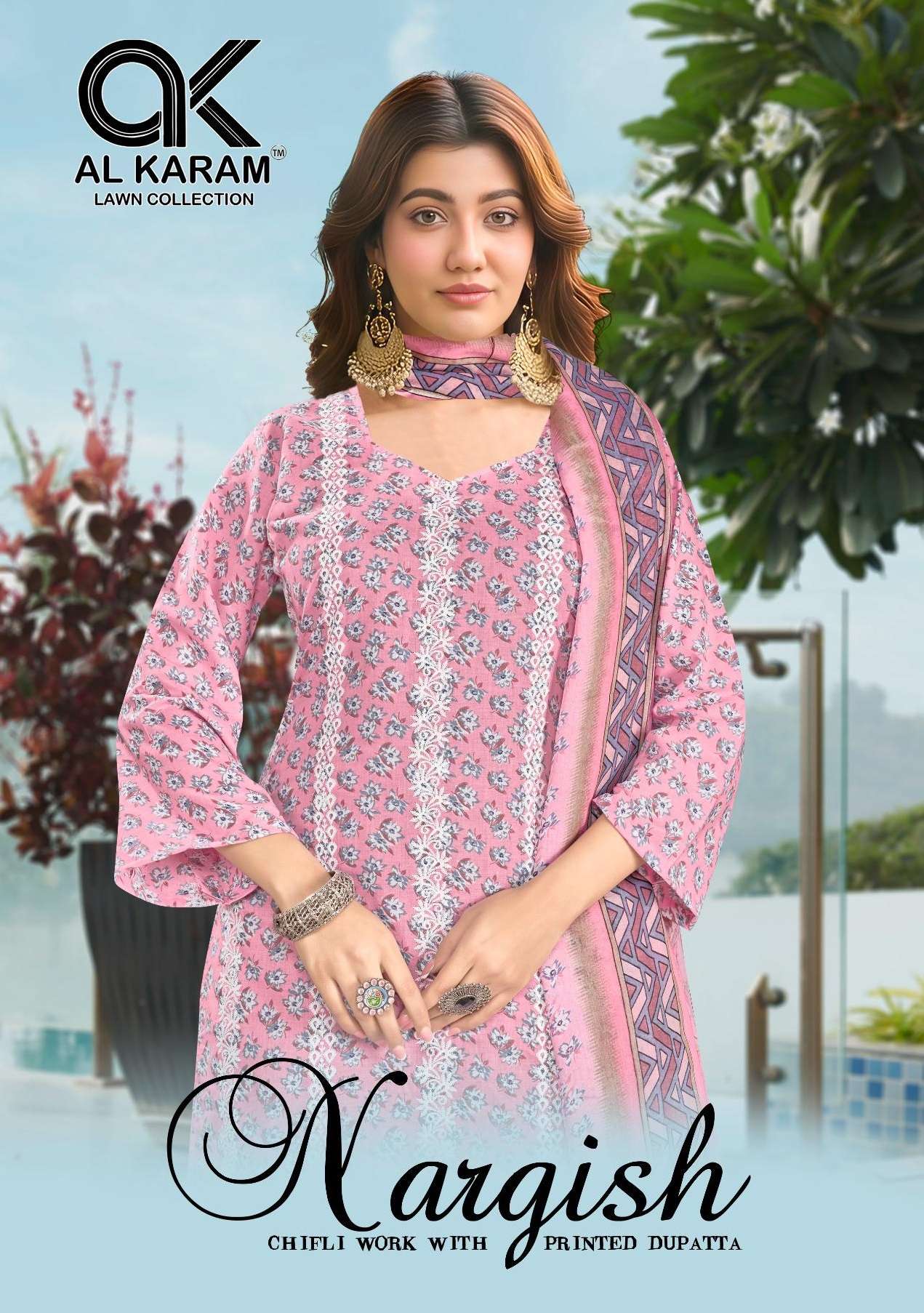 AL KARAM NARGISH COTTON EMBROIDERY WORK SUITS 
