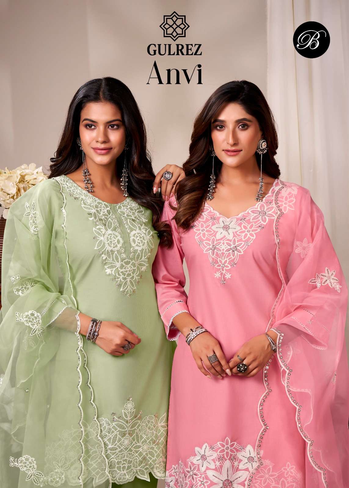 GULREZ ANVI COTTON HEAVY EMBROIDERY DESIGNER WORK LADIES SUIT