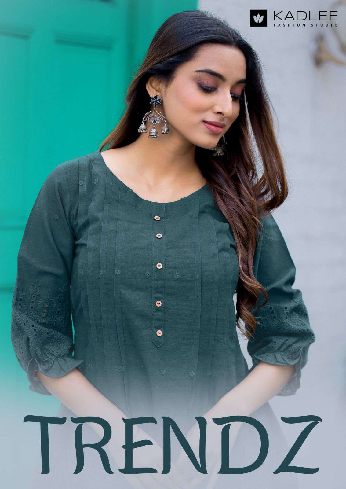 KADLEE FASHION TRENDZ SCHIFLI COTTON FANCY SUMMER WEAR LOOK LADIES CO-ORD SET