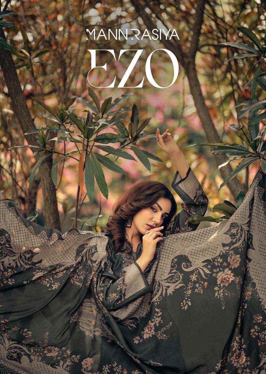 MANNRASIYA EZO MUSLIN DIGITAL PRINT WITH DESIGNER WORK SUIT