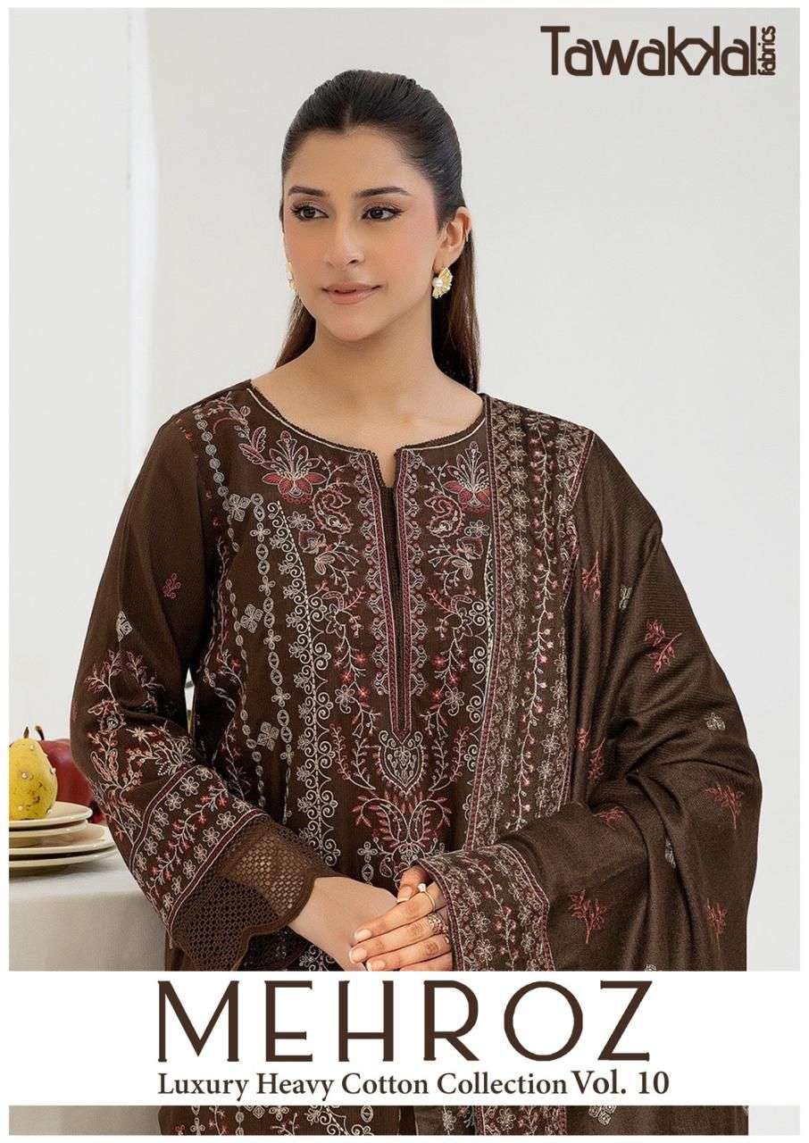 TAWAKKAL FABRICS MEHROZ LUXURY HEAVY COTTON COLLECTION VOL 10