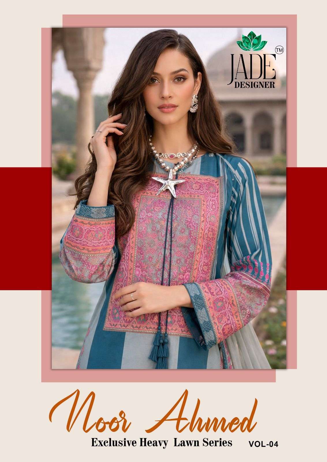JADE DESIGNER NOOR AHMED VOL 4 LAWN COTTON DIGITAL KARACHI PRINTS SALWAR SUIT