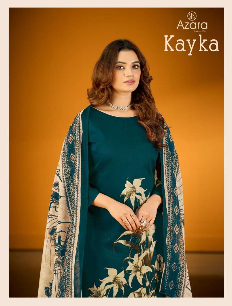 RADHIKA FASHION AZARA KAYKA D NO 1203 JAM COTTON PRINT WITH FANCY WORK SUIT