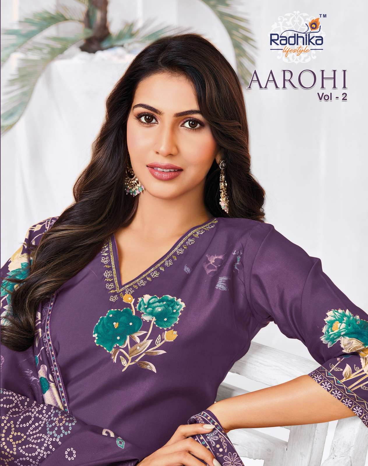 RADHIKA LIFESTYLE AAROHI VOL 2 MODAL FABRIC FANCY WORKS LADIES 3PCS SET COLLECTION 