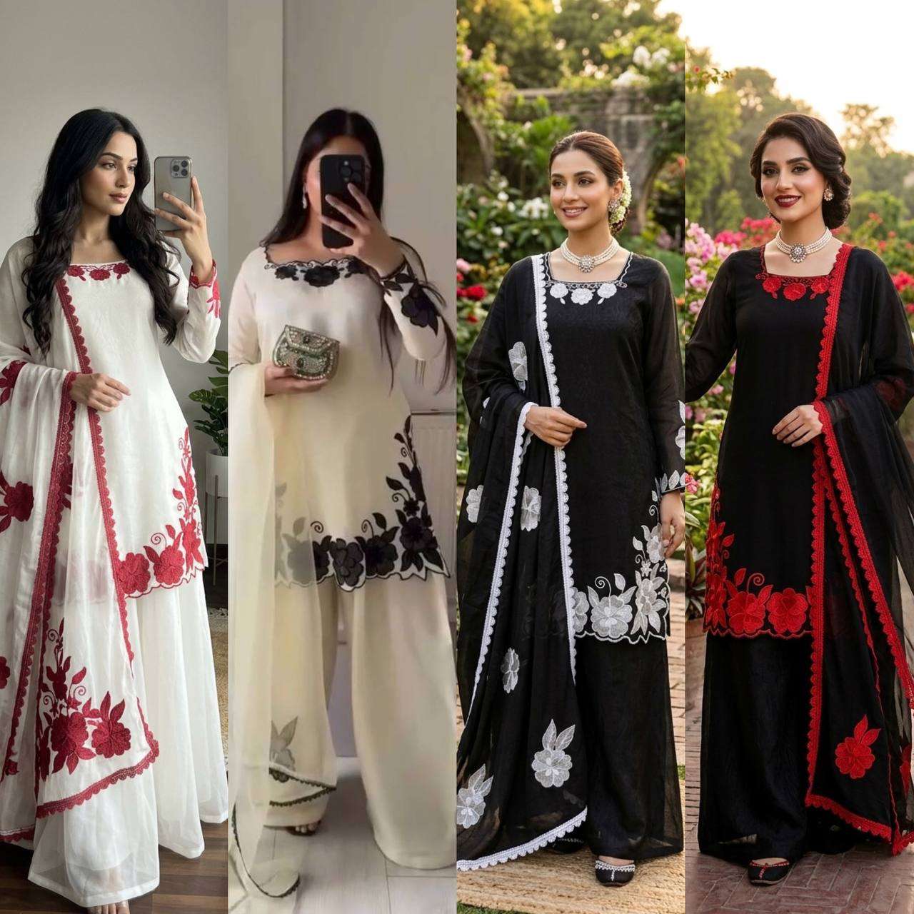 RTC 6000 SILK FANCY EMBROIDERY WORK PAKISTANI STYLE LADIES FESTIVE WEAR SUIT