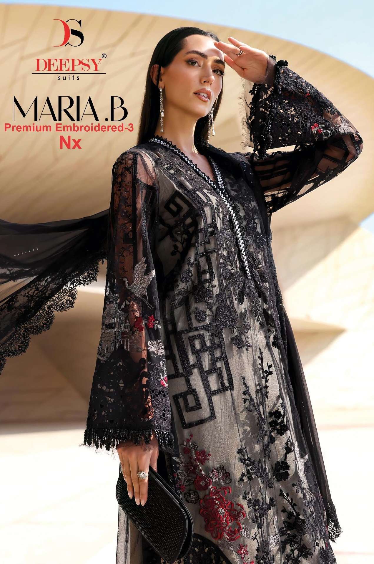 DEEPSY SUITS MARIA B PREMIUM EMBROIDERED VOL 3 NX COTTON HEAVY EMBROIDERY WORKS SUIT