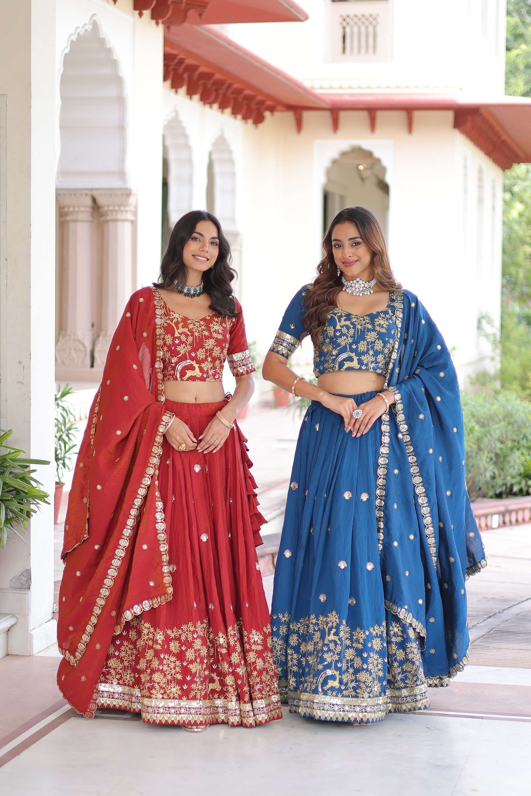 KA 5062 SILK HEAVY SEQUENCE DESIGNER WORK FESTIVE WEAR LEHENGA CHOLI 
