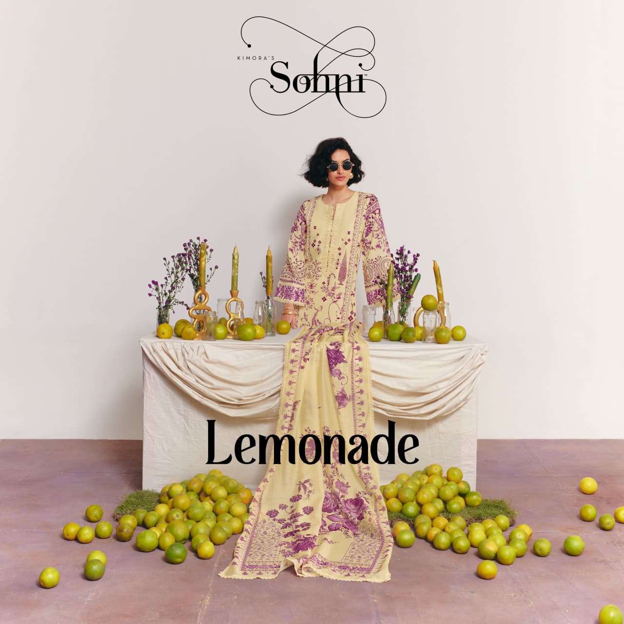 KIMORA SOHNI LEMONADE VOL 68 LAWN COTTON DESIGNER WORK SUIT