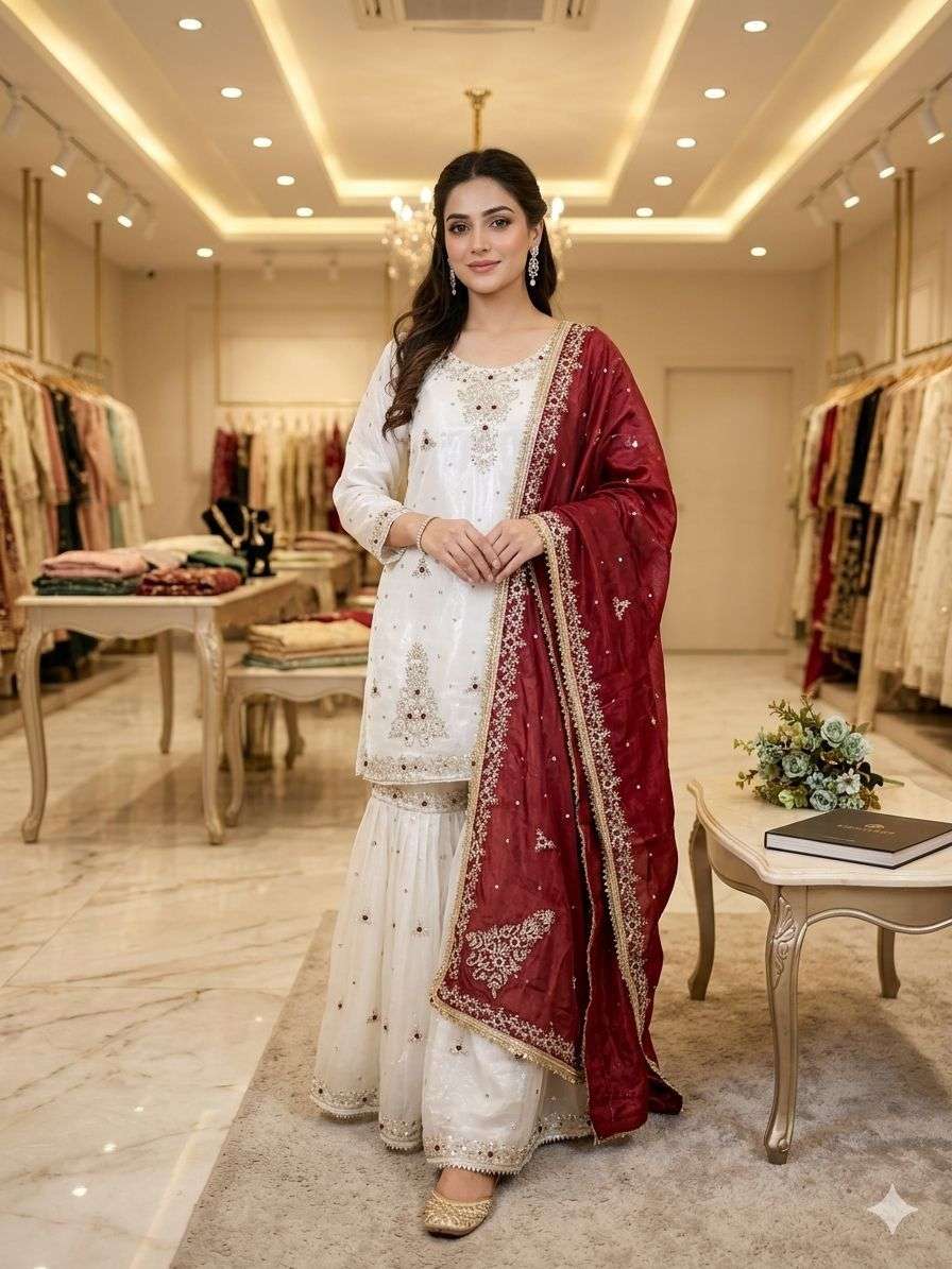 LG 2080 SILK EMBROIDERY DESIGNER FESTIVE WEAR LADIES SUIT