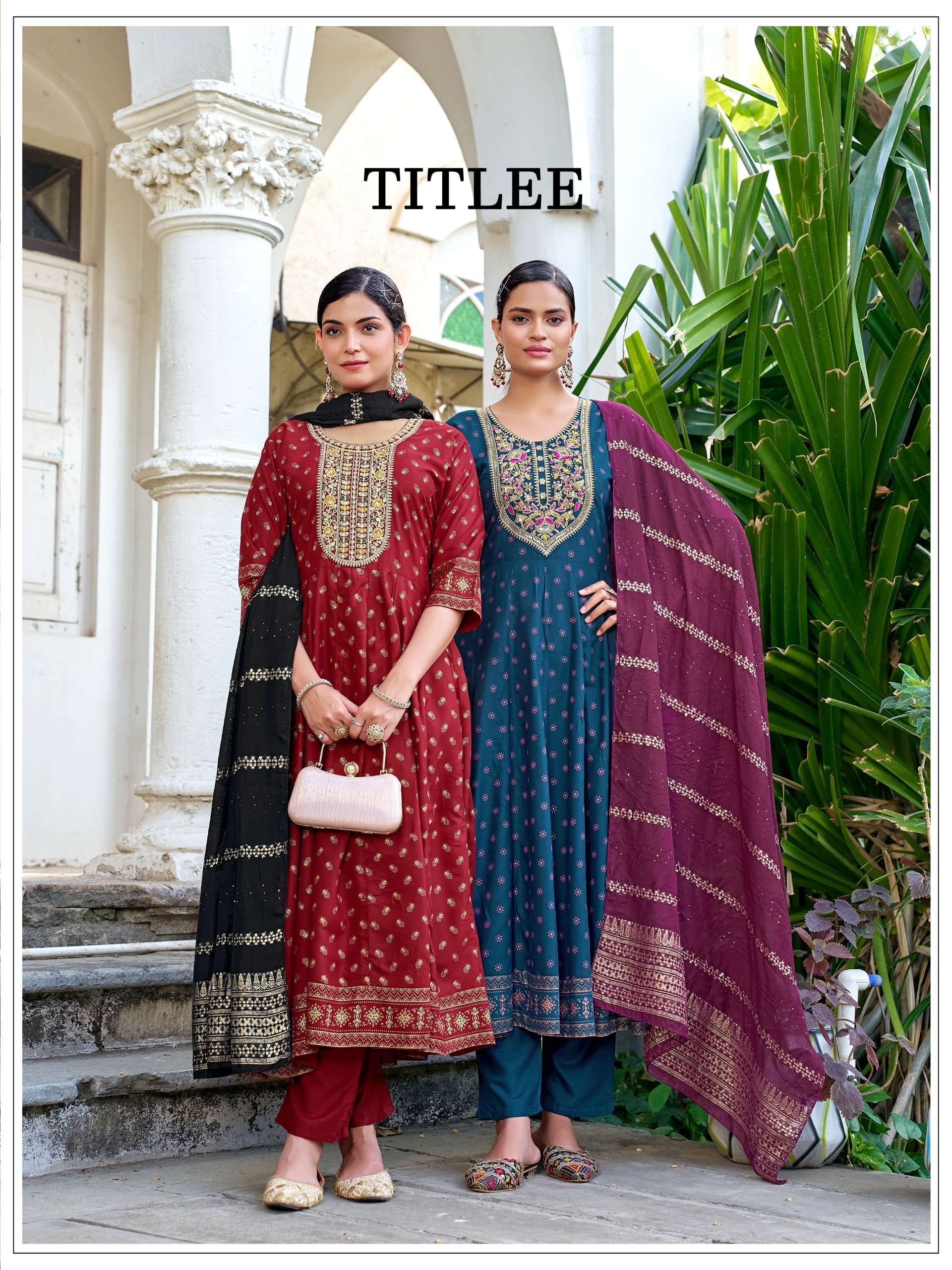 MUKESH TITLEE RAYON HEAVY SEQUENCE DESIGNER WORK LADIES 3PCS SET COLLECTION 