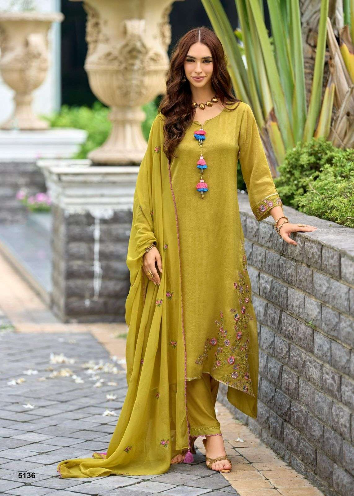 PRM INDIA SAHELI SILK JACQUARD DESIGNER WORK READY MADE LADIES SUIT