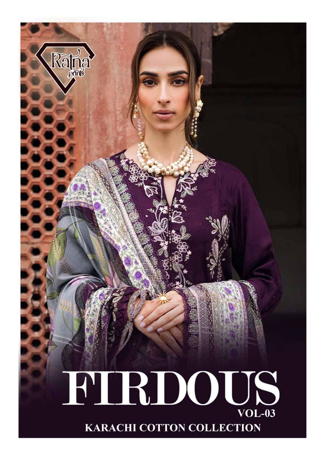 RATNA PRINTS FIRDOUS VOL 3 COTTON DIGITAL PRINTS SALWAR SUITS 